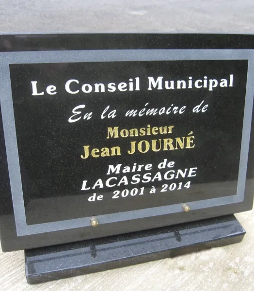PLAQUE COMMEMORATIVE
