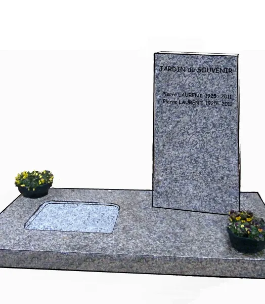 MONUMENT ESPACE DE DISPERSION AVEC STELE PUPITRE D'INSCRIPTION