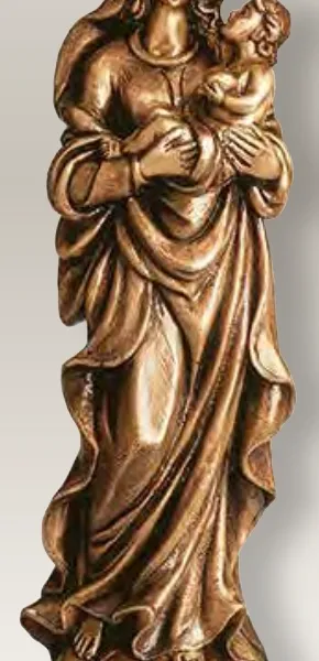 STATUETTE VIERGE ET L'ENFANT BRONZE