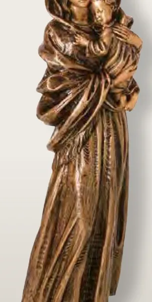 STATUETTE VIERGE ET L'ENFANT BRONZE