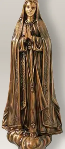 STATUETTE VIERGE DE  FATIMA BRONZE