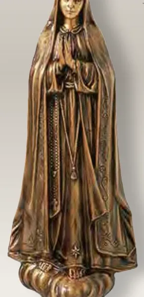 STATUETTE VIERGE DE  FATIMA BRONZE