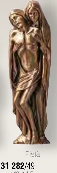 PIETA VIERGE ET CHRIST BRONZE à plaquer